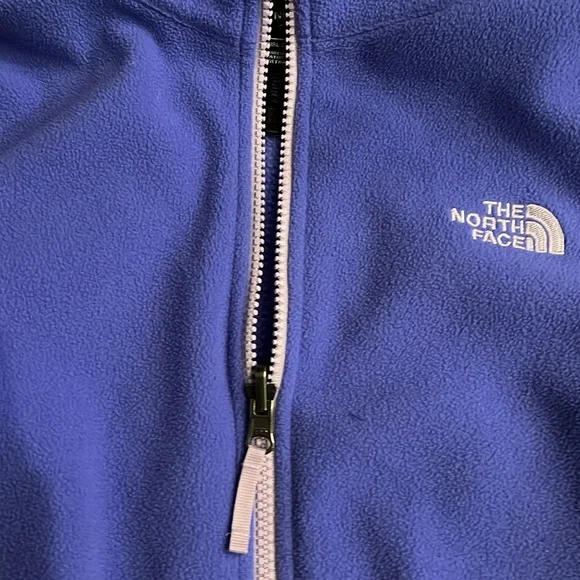 The North Face zip up purple with lavender trim jacket - Picture 5 of 6
